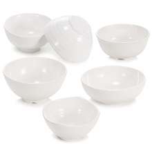 A5白色密胺蘸水调料碗塑料碗快餐米饭碗粥碗仿瓷小汤碗火锅店餐具