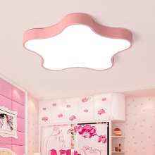 北欧简约现代卧室吸顶灯温馨创意LED儿童房过道五角星马卡龙灯具