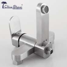 Bathtub faucet all 304 stainless steel brushed hot and cold temperature faucet factory direct sales 2053L
