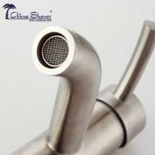Washbasin faucet 304 stainless steel bathroom brushed hot and cold faucet factory direct 507DL