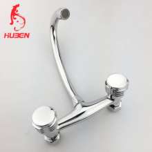 Factory direct Hu Ben bathroom copper flat into the wall with two-wheeled kitchen sink hot and cold water mixer 170141