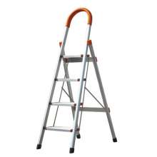 不锈钢梯子加厚D型管多级阶梯居家日用双侧手扶防滑铝合金人字梯
