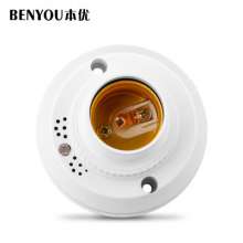 Sound and light control switch lamp holder induction delay sound control lamp head switch corridor can be connected led energy-saving E27 screw