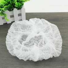 Disposable hat strip non-woven head cover dust hood medical round cap mushroom bath net cap white blue