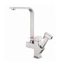 Water source bathroom processing shop SUS304 stainless steel kitchen hot and cold faucet Basin faucet sink faucet can pull square robot faucet faucet c002
