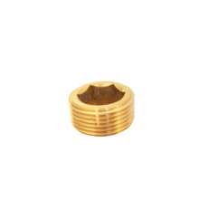 Copper hex socket copper plug. Copper pipe plug outside the water pipe. Stuffed. Bulk head. 1 minute 2 points 3 points 4 points 6 points 1 inch