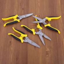 Lu Wei hardware 8 inch two-color electronic scissors. T8 steel electrical trunking cable stripping shears. knife