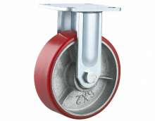 Load-bearing 200KG-400KG casters Heavy-duty flat-side iron core PU directional wheel Heavy-duty industrial casters Fixed casters Wheels