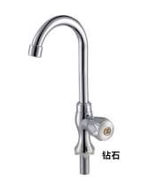 Factory direct plating electroplating vertical ABS plastic faucet high body kitchen sink single cold fast tap