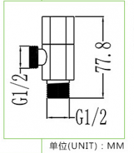 厂家直销瓷白ABS塑料加厚角阀卫生间马桶快开塑胶圆角阀AV-P1801