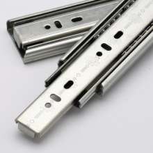 4512 stainless steel three section slide rail. Track. Lock. Mute steel ball rail sliding drawer slide household hardware