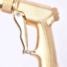 Piloting galvanized gold metal high-pressure water gun car high-pressure water gun flush watering high-pressure gun green plastic gun car wash water gun high-pressure water gun shower gun garden spray