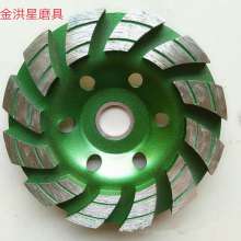 Jin Hongxing 100 * 16 green large agglomeration thickened diamond bowl grinding disc marble stone marble bowl grinding wheel concrete bowl grinder concrete grinding disc