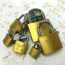 Hongyan iron copper plated stainless 50mm padlock security anti-pry lock single open padlock