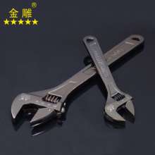 Gold carving Black nickel adjustable wrench Convenient wrench New adjustable wrench Manual adjustable wrench Universal adjustable wrench