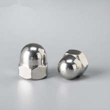 304 stainless steel hexagon lock cap nut Stainless steel nut DIN1587 round head ball head cap female hexagon lock cap nut