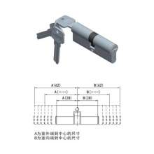 纯铜锁芯/  平开门锁锁芯  /高级家装门锁锁芯/  单双开锁芯/  锁匙28-28S
