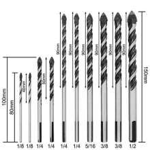 多功能陶瓷墙壁黑色钻头大理石玻璃瓷砖开孔器手电钻合金钻头套装