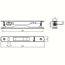 Factory direct door and window accessories / advanced sliding door and window bar lock / two-way lock hook word lock / door and window lock SL-005