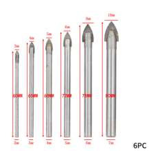 本色玻璃钻三角钻陶瓷瓷砖钻头圆柄一字扩孔钻头7PC3-12mm