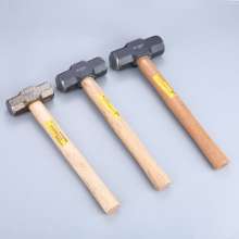 Octagonal hammer Wooden handle fiber handle Octagonal hammer 2 pounds 3p 4P high carbon steel sledge hammer Hammer Masonry hammer