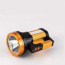 Long range light flashlight. Searchlight. Lighting. LED light. Rechargeable USB multi-function portable lamp. LED emergency searchlight lantern outdoor