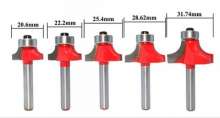 木工铣刀圆角刀 修边机轴承刀头木工刀具花样刀类雕刻刀1/4柄套装
