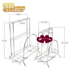 凯旺不锈钢刀板架落地刀架线径4.8mm高度27cm宽度23cm大号刀板架