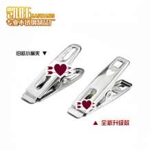 Kaiwang stainless steel clip windproof clothespin small flat duckbill cotton love small flat clip spring stainless steel