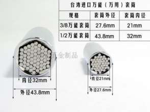 台湾进口万能万用套筒   五金工具 汽保配件 多功能套筒 棘轮扳手 套筒组套