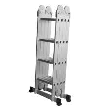 厂家直销出口铝梯  梯子 折叠梯 多功能铝合金折叠梯关节升降工程梯子家用人字梯