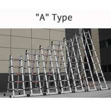 跨境出口关节伸缩梯人字梯 梯子 折叠梯 家用折叠多功能升降楼梯铝合金工程梯子