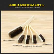 Meike bristles brush Wenwan brushes Pure wild boar bristles bristles extra large bristles super hard handmade walnut brush set