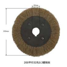 平型钢丝轮打磨除锈抛光轮200平行钢丝刷木工去毛刺不锈钢拉丝轮