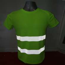 Anming reflective material reflective T-shirt safety reflective vest bird's eye cloth reflective clothing breathable bright reflective vest
