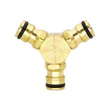 Pure copper water pipe joint, three-way pacifier, car wash water gun, car wash water pipe dual-use quick coupling, car wash