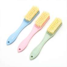 Long handle plastic household shoe brush, multi-function bristle cleaning brush, strong decontamination shoe brush