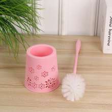 Creative Hollow Hygienic Brush Combination with Seat Cleaning Products Plastic Toilet Set Toilet Brush Factory Direct Sales
