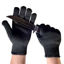 防割5A级一根钢丝手套专业加强型多用途防割防护黑色白色手套  手套 防割手套