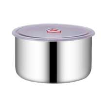 Direct selling stainless steel fresh-keeping box. Sealed bowl. Round soup bowl with lid. Instant noodle bowl. Student dormitory is easy to clean. Lunch box. Bento