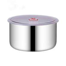 Direct selling stainless steel fresh-keeping box. Sealed bowl. Round soup bowl with lid. Instant noodle bowl. Student dormitory is easy to clean. Lunch box. Bento