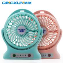 Sale Qingxun USB with charging treasure student dormitory desktop mini lithium battery fan portable handheld fan