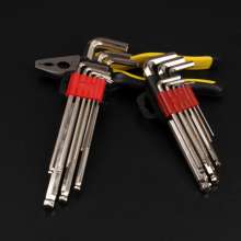 Hexagon socket ball end wrench 9 piece set L-shaped wrench set manual wrench Linyi