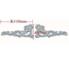 铁艺配件大门门头花 尺寸500*1150mm仿铝门花1.5mm厚别墅门装饰件