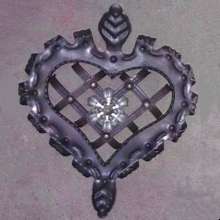 Wrought iron fittings forged door theme flower peach heart-shaped flower stamping flower villa door decoration accessories