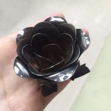 Iron art accessories stamping rose flower leaf four-layer/three-layer/two-layer petal screw tightening handicraft decoration
