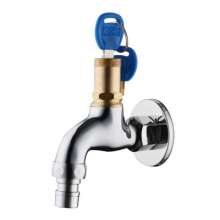 Brass lock key washing machine faucet. Outdoor balcony mop pool 4 points DN15 quick boiling faucet. Faucet