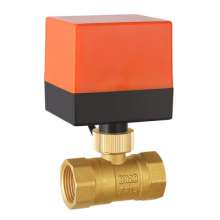 Bridge shield valve brass electric two-way ball valve. Mini three-wire two-control central air-conditioning fan coil electric ball valve. Ball valve