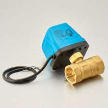 Bridge shield valve 220V brass electric two-way ball valve three-wire two-control central air-conditioning fan coil electric valve. Ball valve
