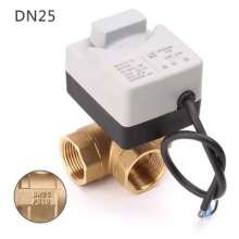 DN25 electric ball valve miniature two-way three-way ball valve. Manually integrated central air-conditioning electric valve